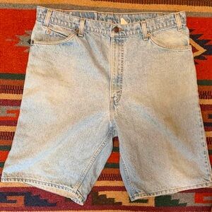 Vintage 94 Levi's Orange Tab 550 Relaxed Light‎ Wash Jean Shorts USA Mens Sz 40